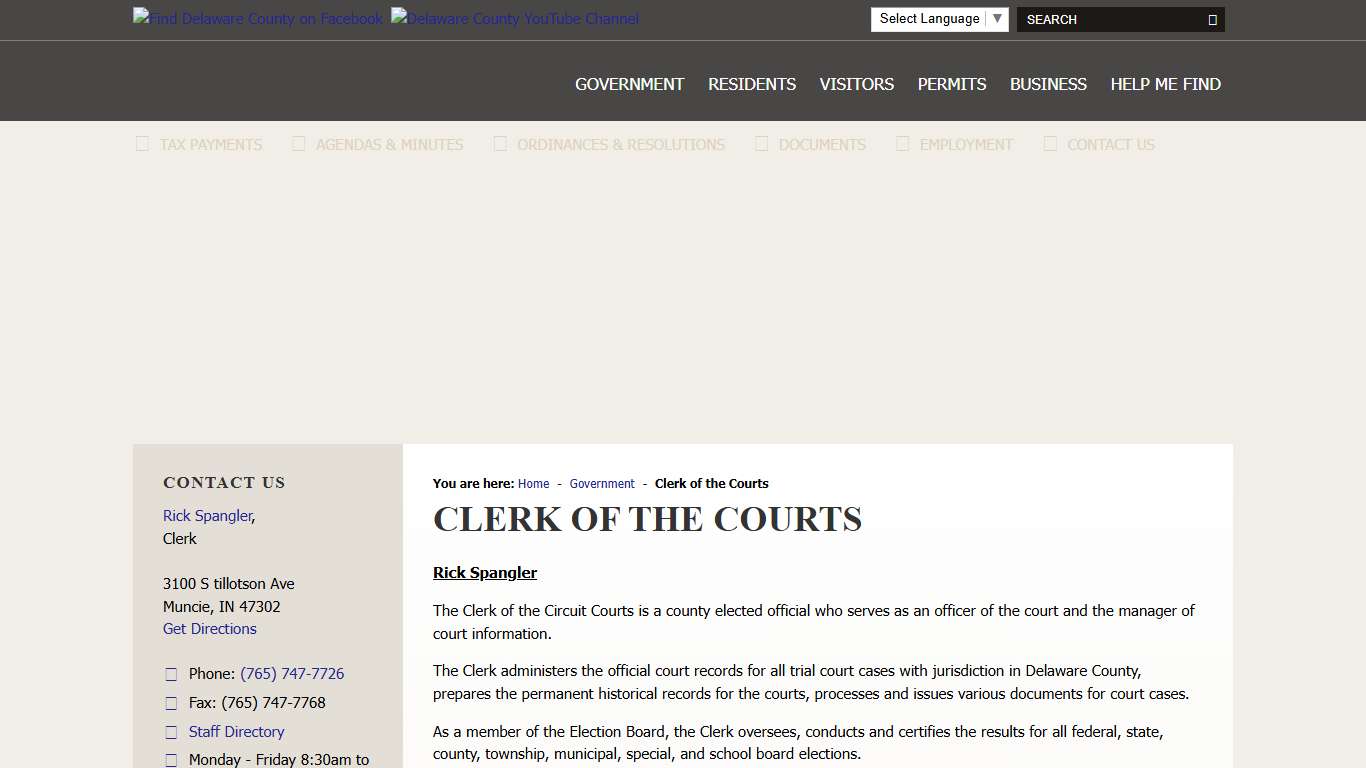 Delaware County, IN / Clerk of the Courts